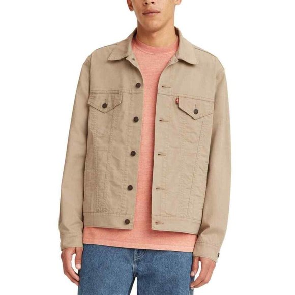 Levi's Vintage Fit Trucker Jacket Men's M Tan Button Up Collared Outdoor - Picture 1 of 9